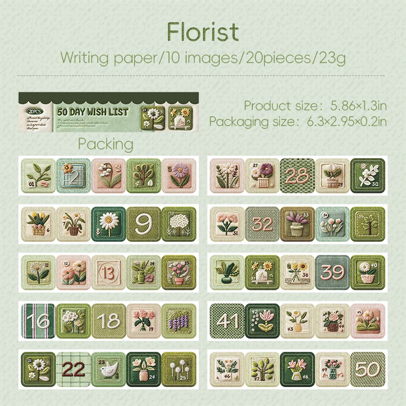 50-Day Wish List Sticker Book 20PCS - Image 11