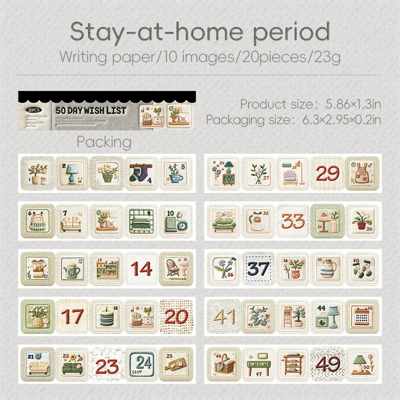 50-Day Wish List Sticker Book 20PCS - Image 8