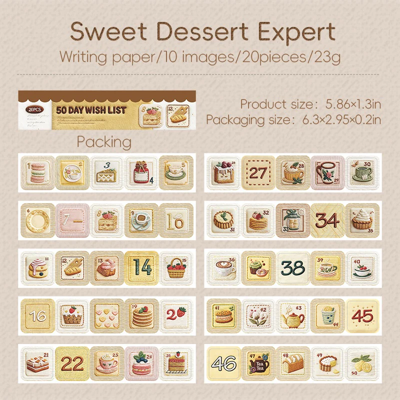 50-Day Wish List Sticker Book 20PCS - Image 9