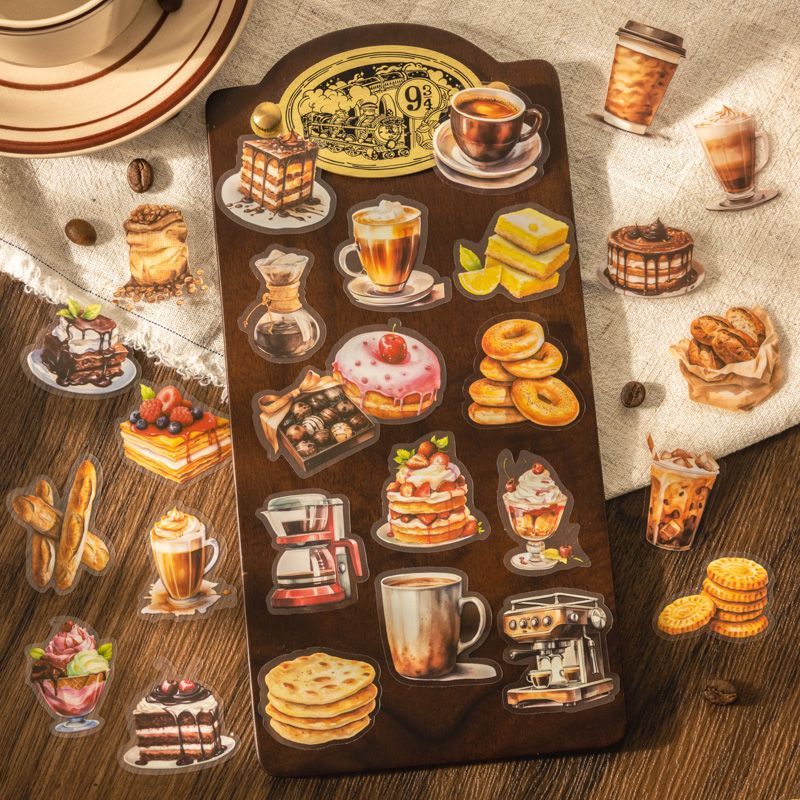 Afternoon Café Series PET Stickers - Image 3