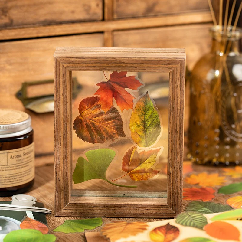 Autumn Folds Series – PET Leaf Sticker Pack - Image 8