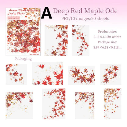 Autumn Words Sticker 20pcs - Image 10