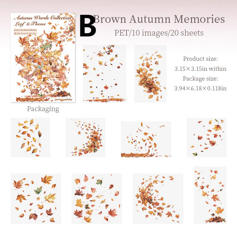 Autumn Words Sticker 20pcs - Image 11