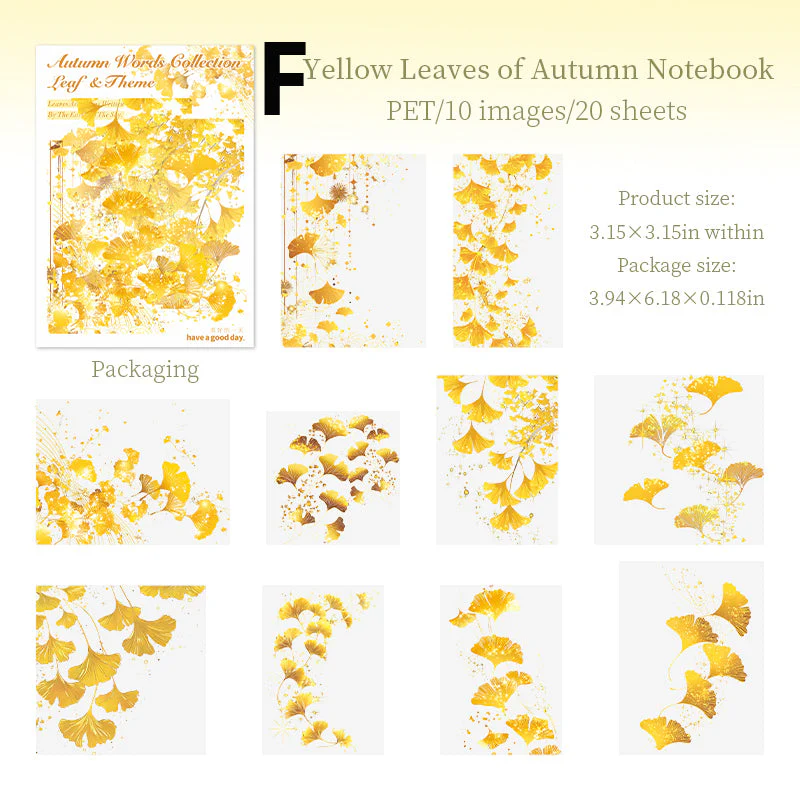 Autumn Words Sticker 20pcs - Image 15