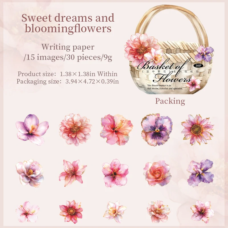 Basket of flowers Series Sticker Pack - Image 13
