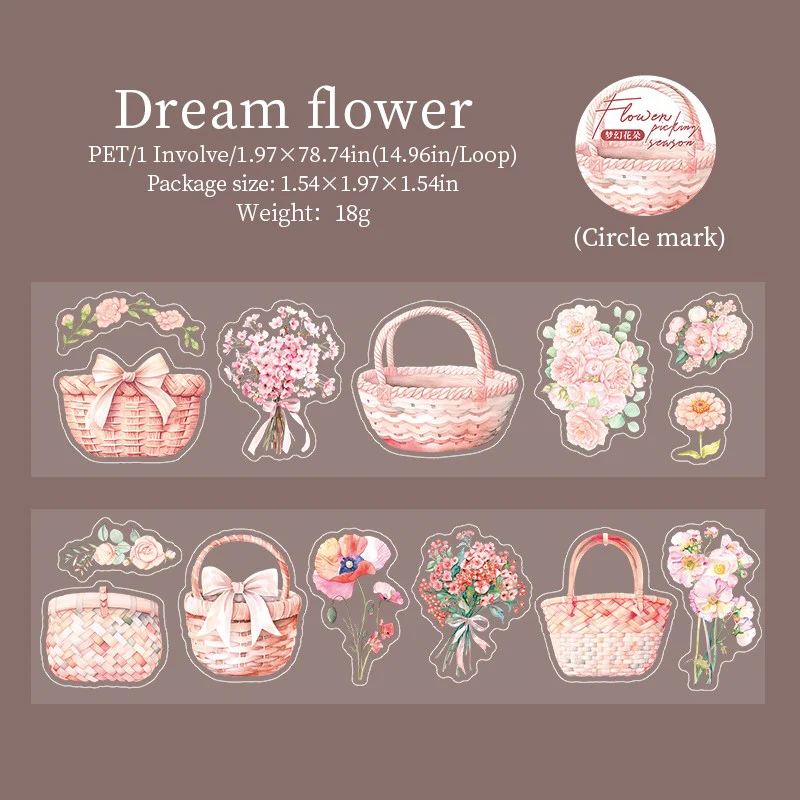 Blooming Season Flower Basket PET Tape - Image 10