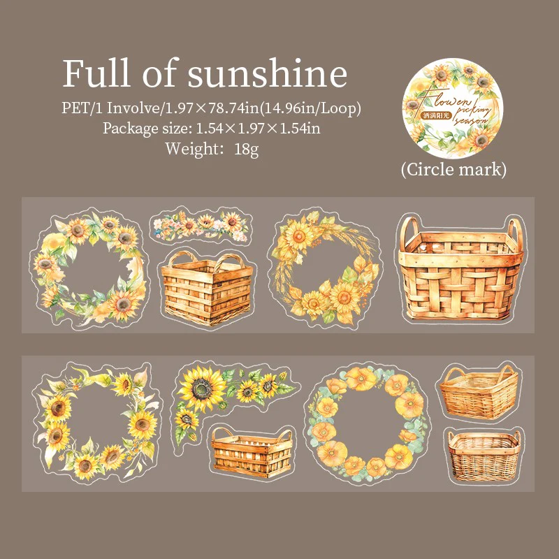 Blooming Season Flower Basket PET Tape - Image 11