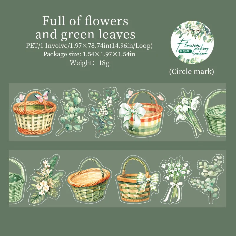 Blooming Season Flower Basket PET Tape - Image 14
