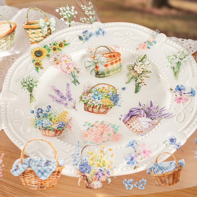 Blooming Season Flower Basket PET Tape - Image 2