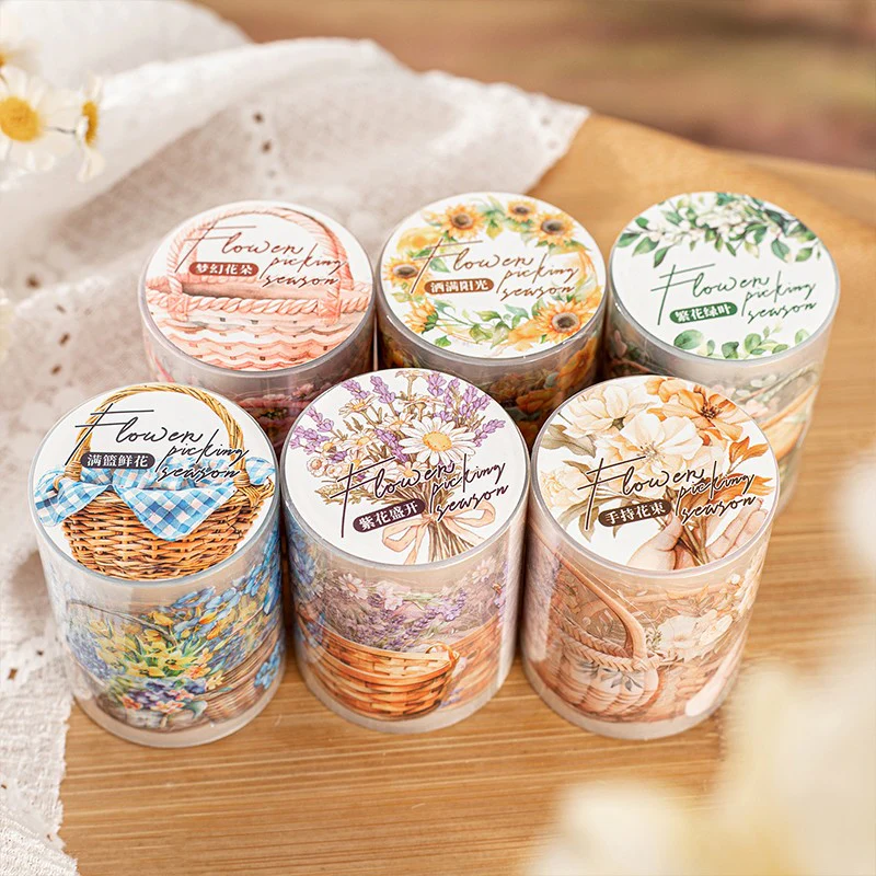 Blooming Season Flower Basket PET Tape - Image 3