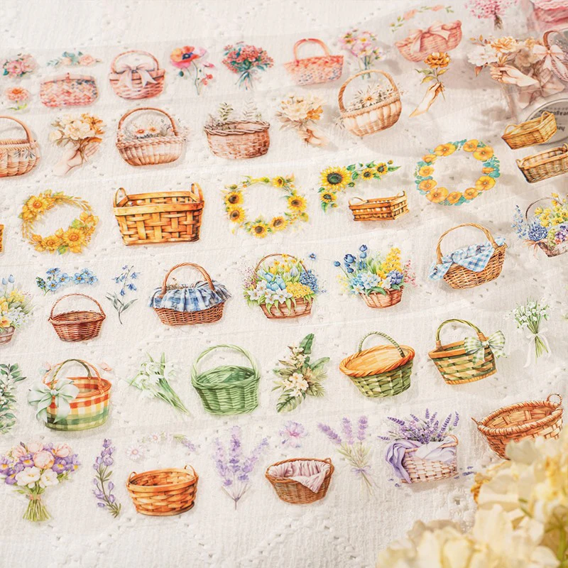 Blooming Season Flower Basket PET Tape - Image 4
