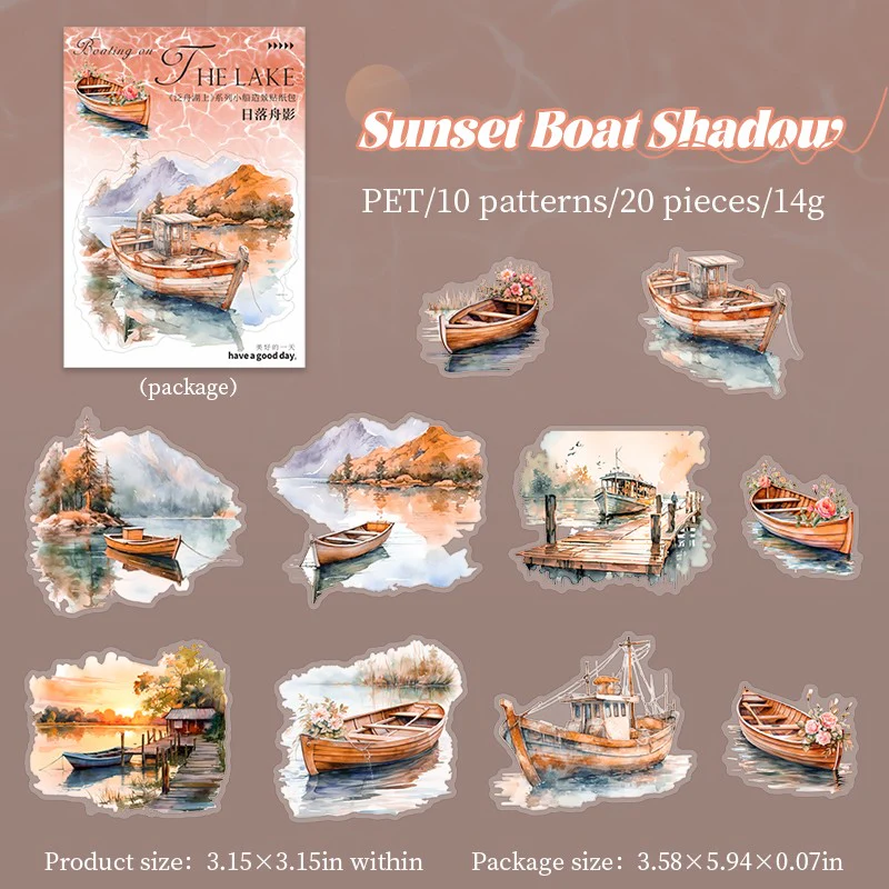 Boating on the Lake Series Boat Scenery Sticker Pack - Image 10