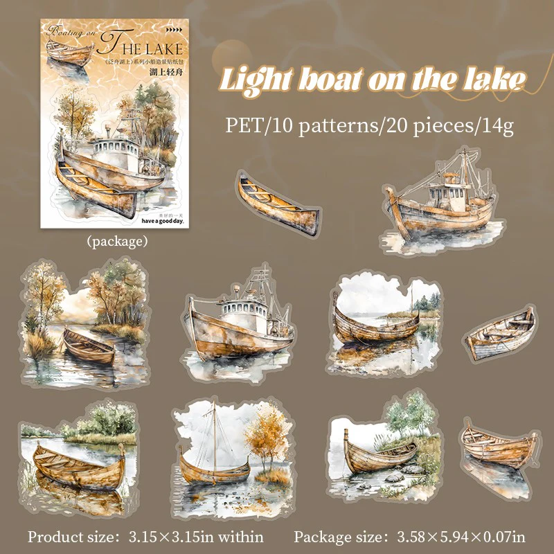 Boating on the Lake Series Boat Scenery Sticker Pack - Image 11