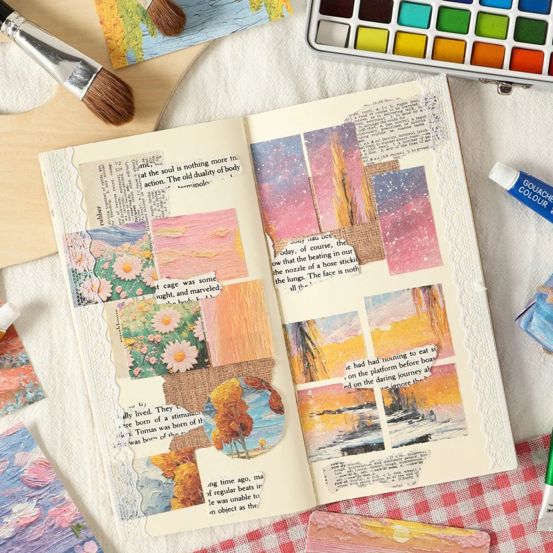 Brushstrokes Of Flowers Material Paper - Image 7
