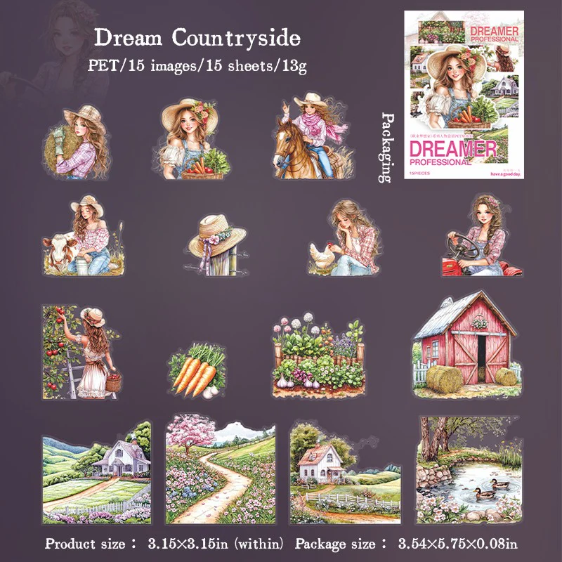 Career Dreamer Series Character Scenery Sticker Pack - Image 9