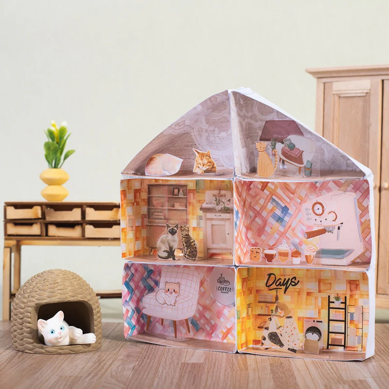 Cat’s Cozy Life Series Home Decor PET Sticker Book - Image 3
