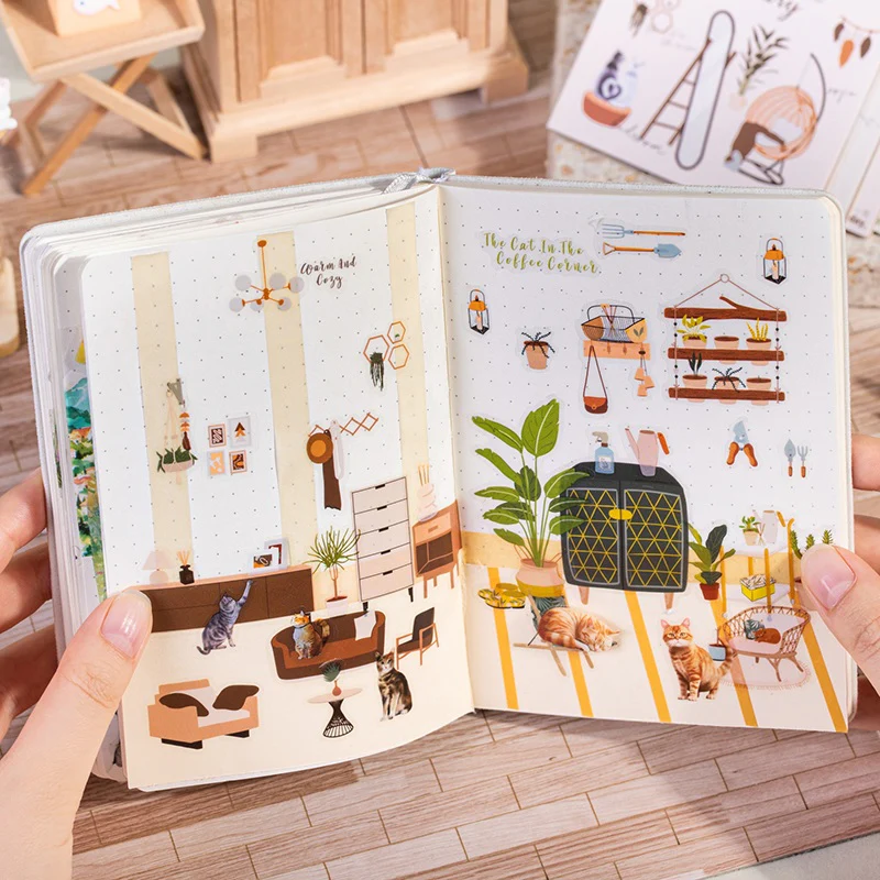 Cat’s Cozy Life Series Home Decor PET Sticker Book - Image 4
