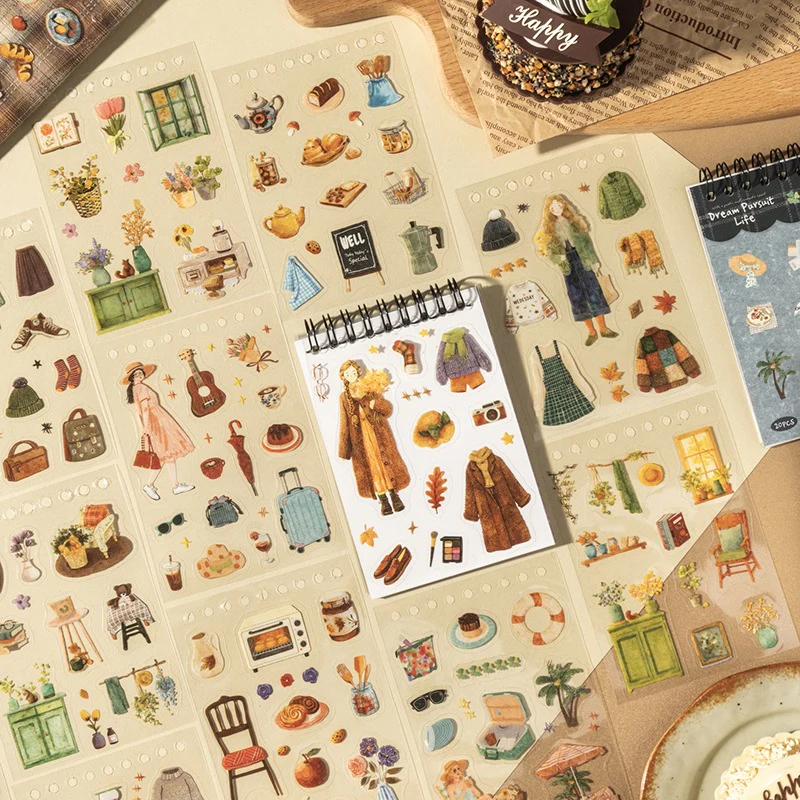 Chasing the Ordinary Series PET Sticker Book 20PCS - Image 47