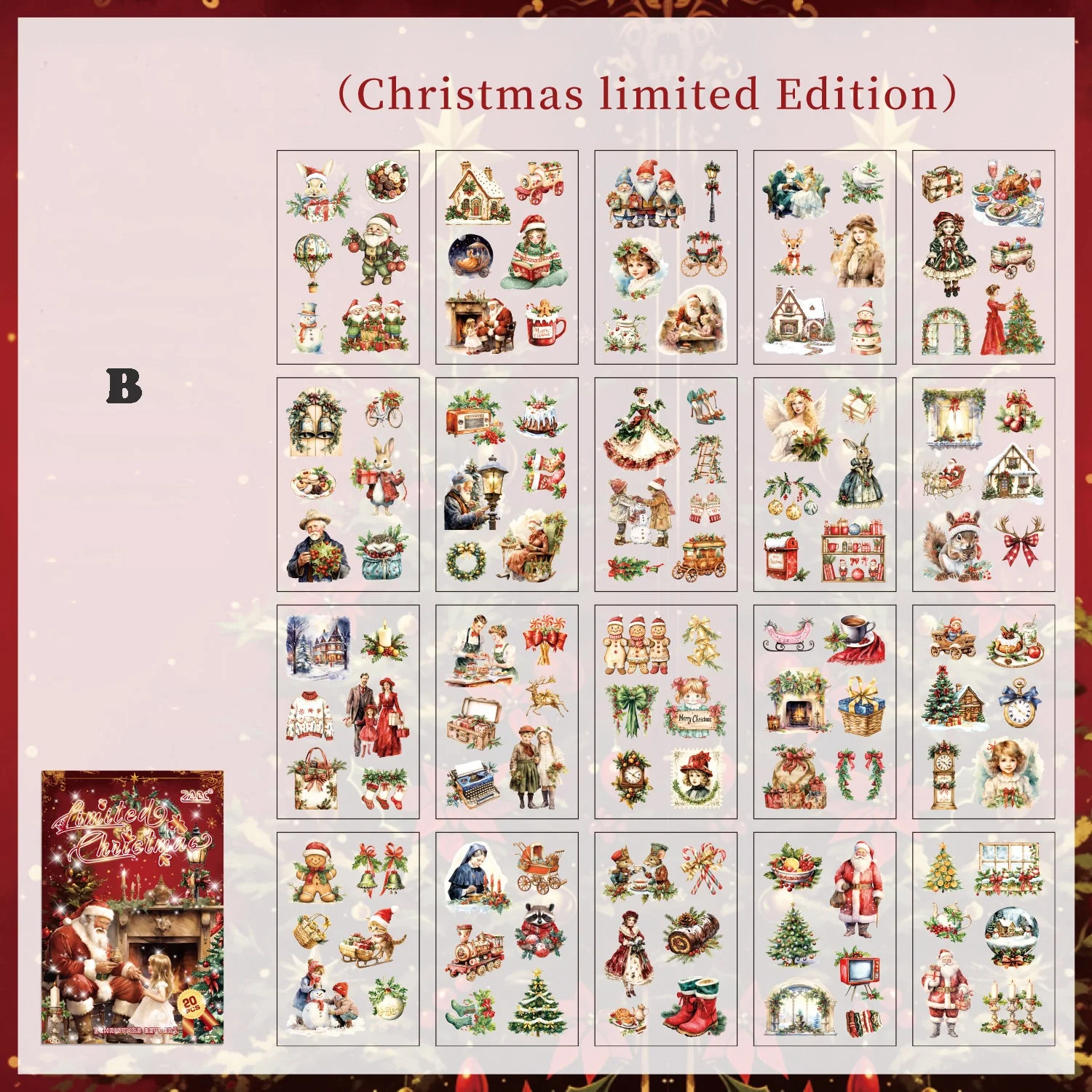 Christmas Letter Sticker Book 20pcs - Image 10