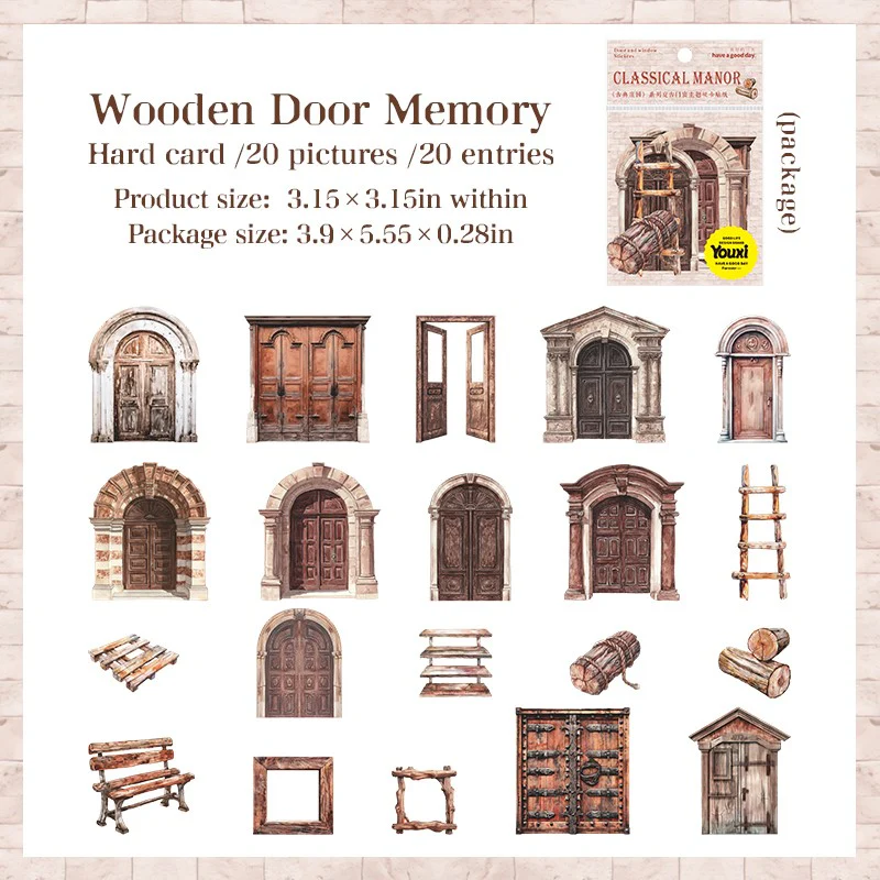 Classical Manor Series Vintage Laser-Cut Cardstock Stickers - Image 10