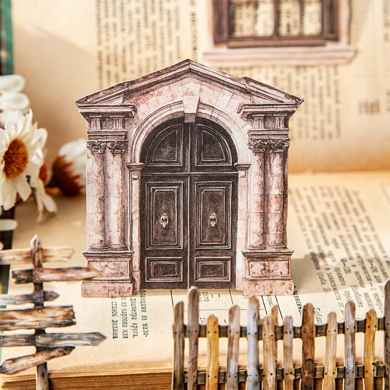 Classical Manor Series Vintage Laser-Cut Cardstock Stickers - Image 9