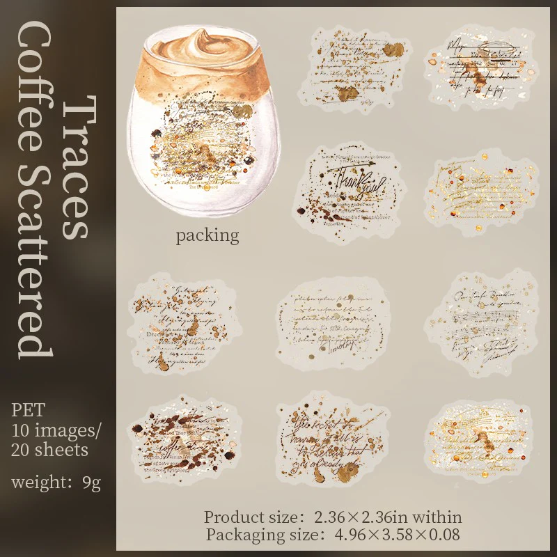 Coffee Stains Series PET Sticker Pack - Image 11
