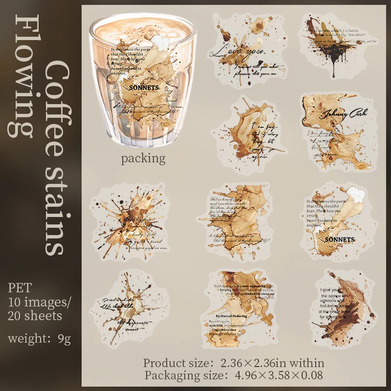 Coffee Stains Series PET Sticker Pack - Image 12