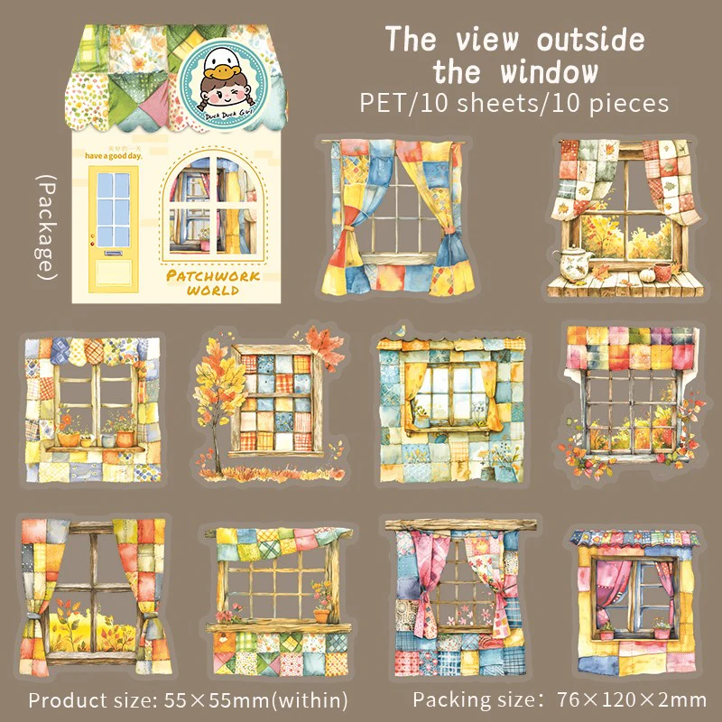 Collage World Series Scene Building PET Stickers - Image 10