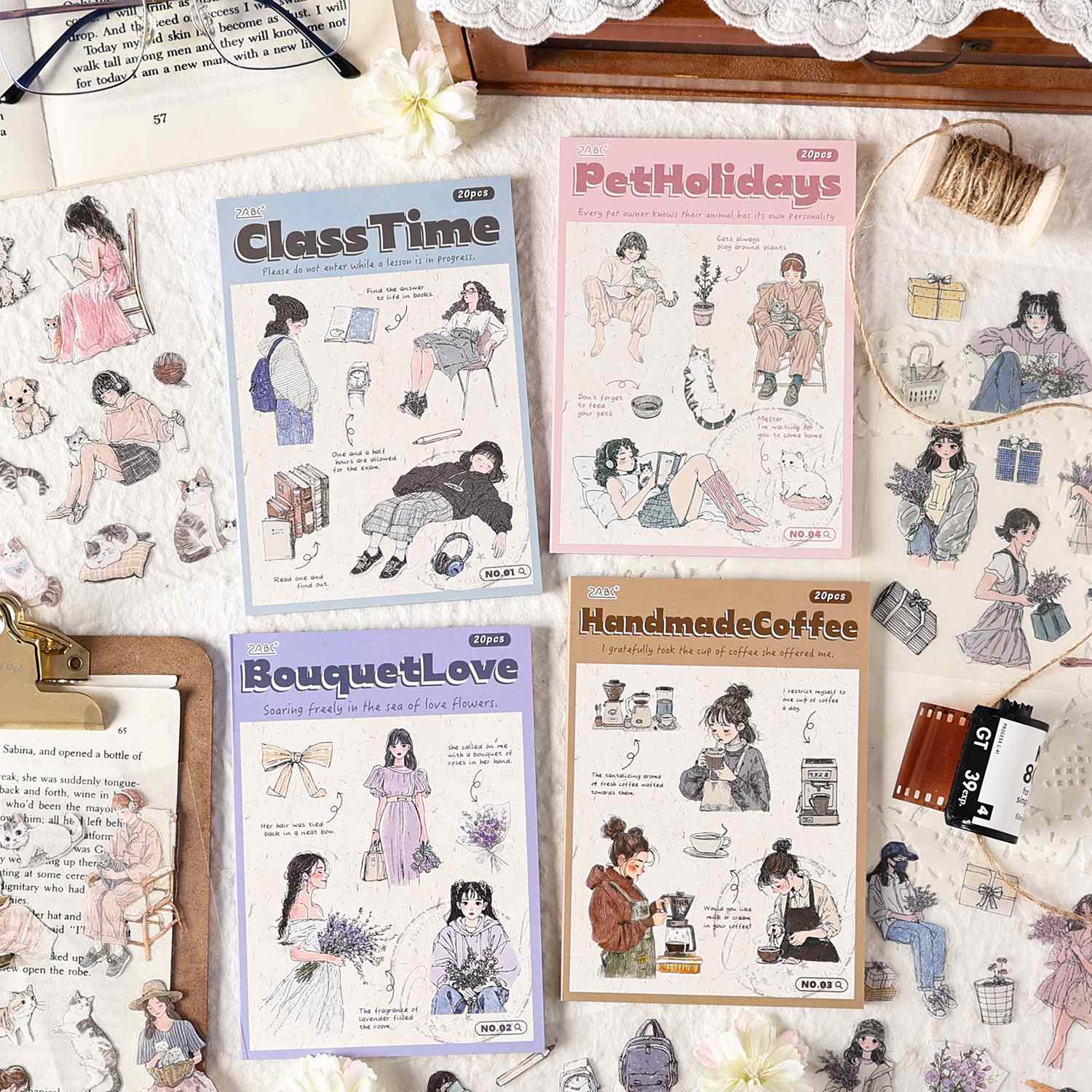 Chasing the Ordinary Series PET Sticker Book 20PCS - Image 27