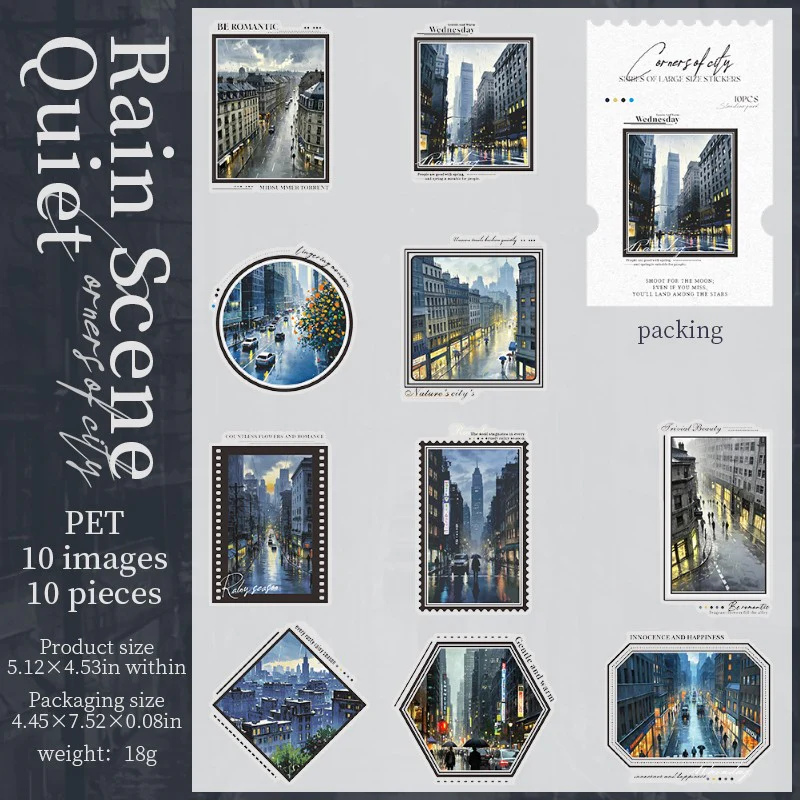 Corners of the City Series Large Scenic Sticker Pack - Image 14