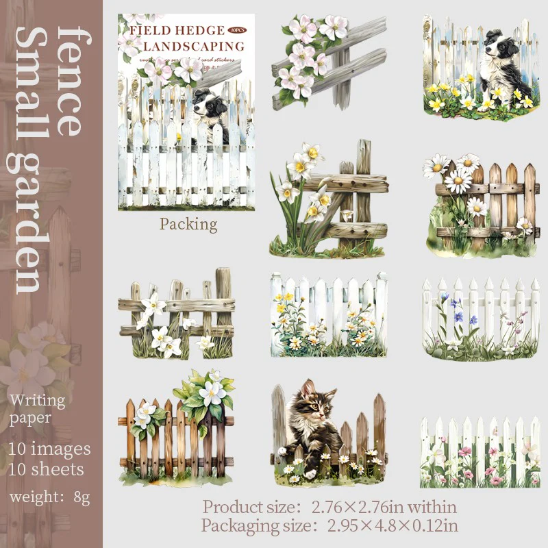Countryside Fence Series 3D Hard Card Stickers - Image 10