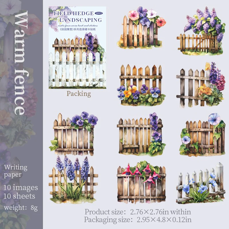 Countryside Fence Series 3D Hard Card Stickers - Image 12