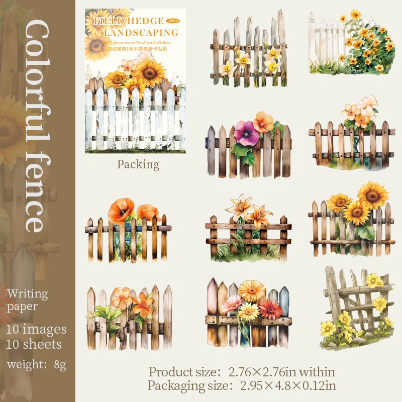 Countryside Fence Series 3D Hard Card Stickers - Image 13