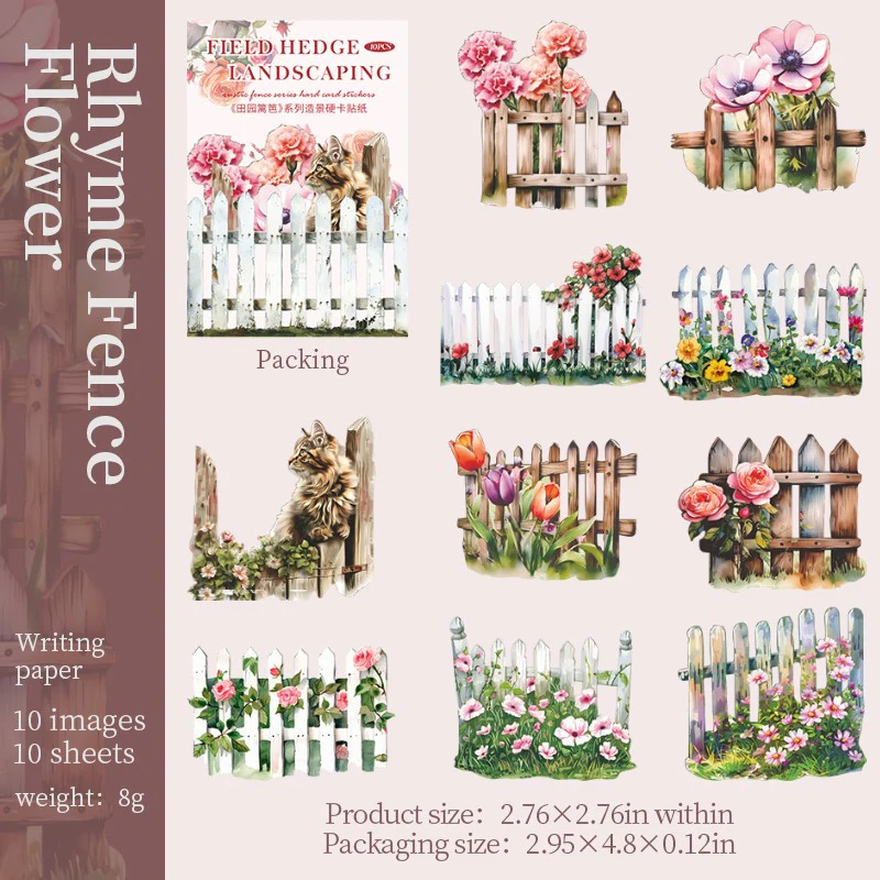 Countryside Fence Series 3D Hard Card Stickers - Image 14