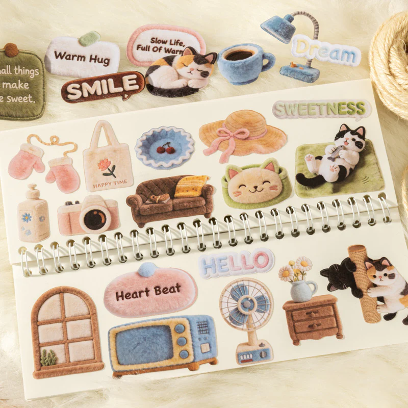 Cute Plush Home Sticker Pack 30PCS - Image 4