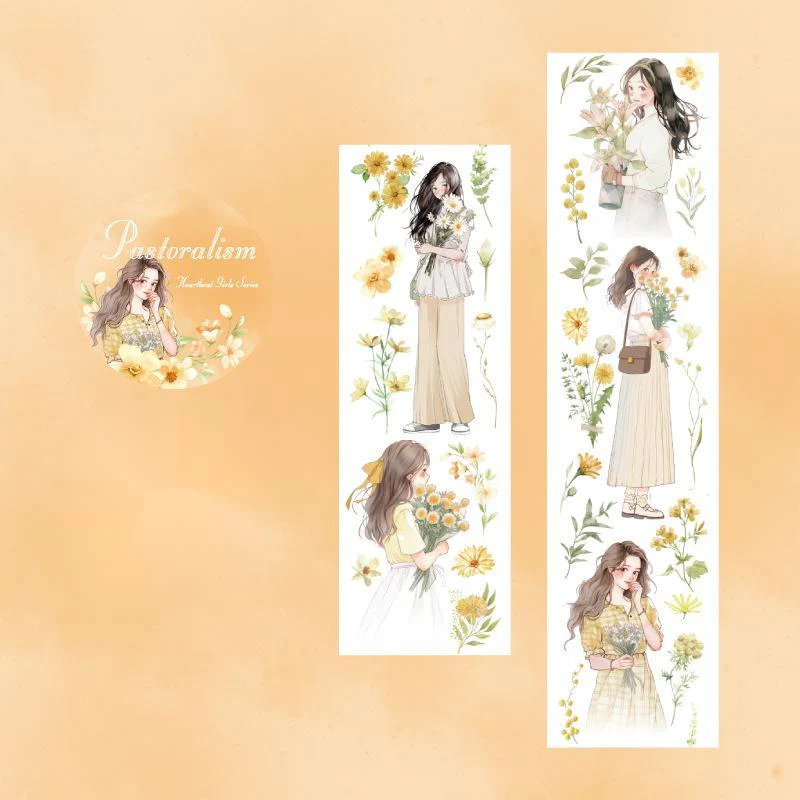 Light Vintage Figure Flower Tape-TAHARA - Image 9