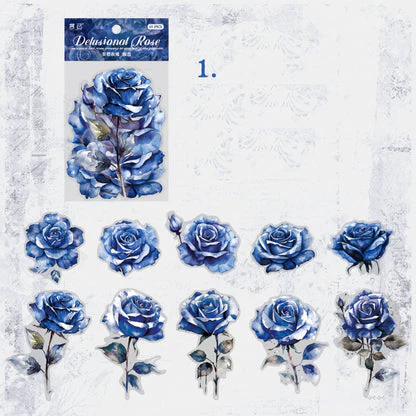 Delusional Rose Sticker 10pcs - Image 11