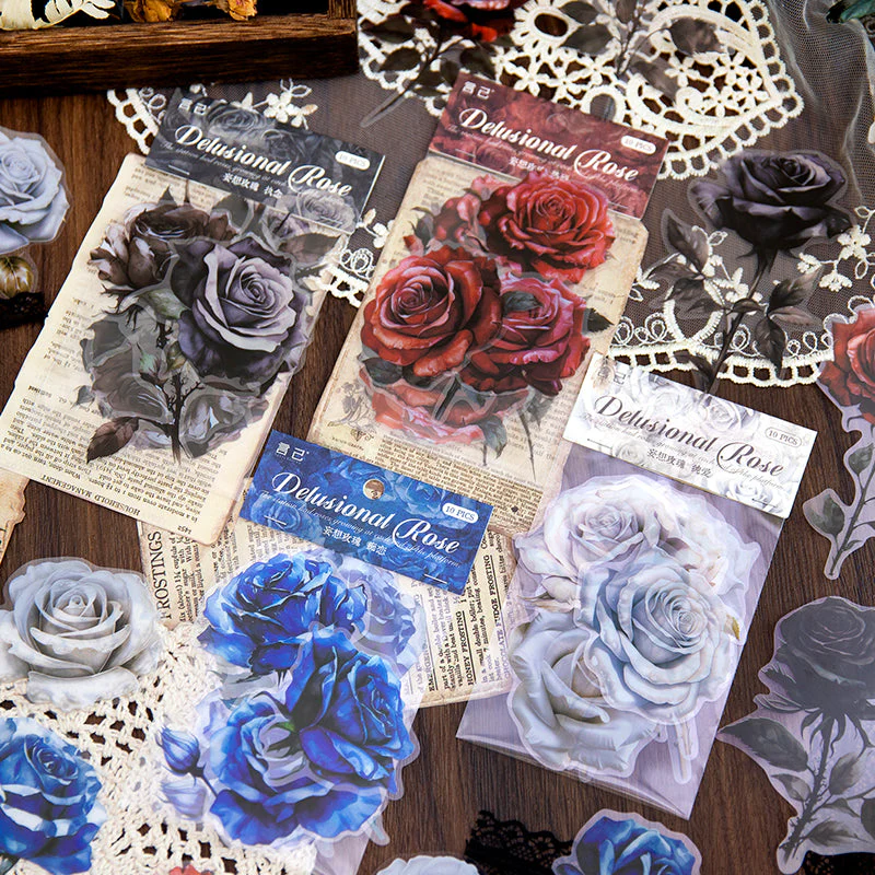 Delusional Rose Sticker 10pcs - Image 3