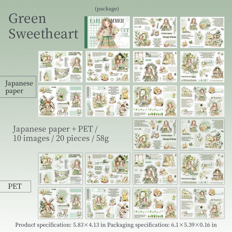 Early Summer Sweetheart Girl Sticker Book-TAHATA - Image 13