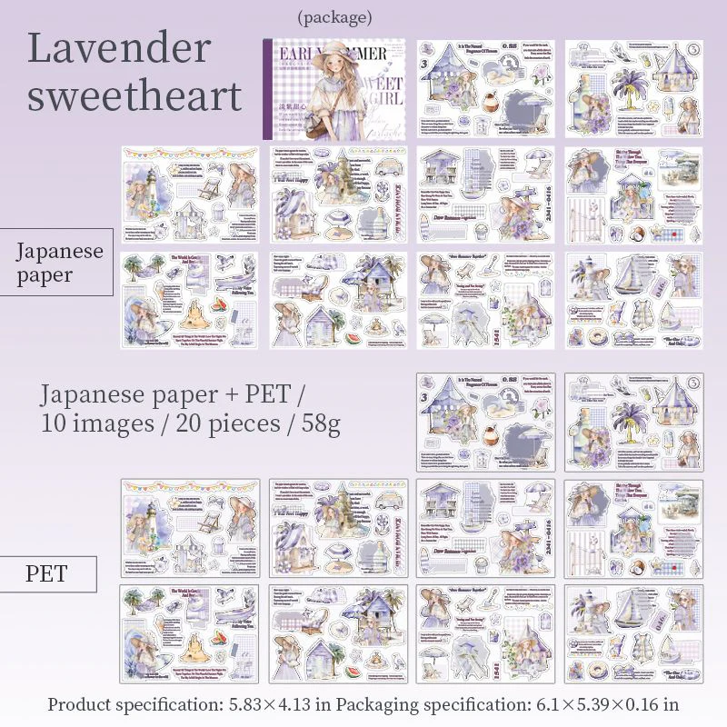 Early Summer Sweetheart Girl Sticker Book-TAHATA - Image 14