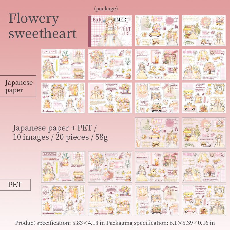 Early Summer Sweetheart Girl Sticker Book-TAHATA - Image 15