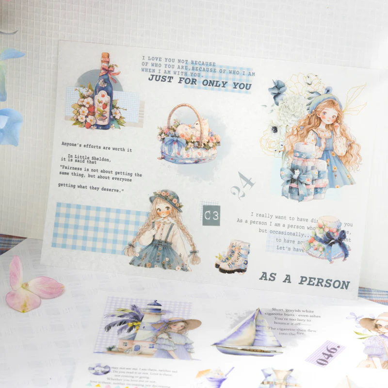 Early Summer Sweetheart Girl Sticker Book-TAHATA - Image 3