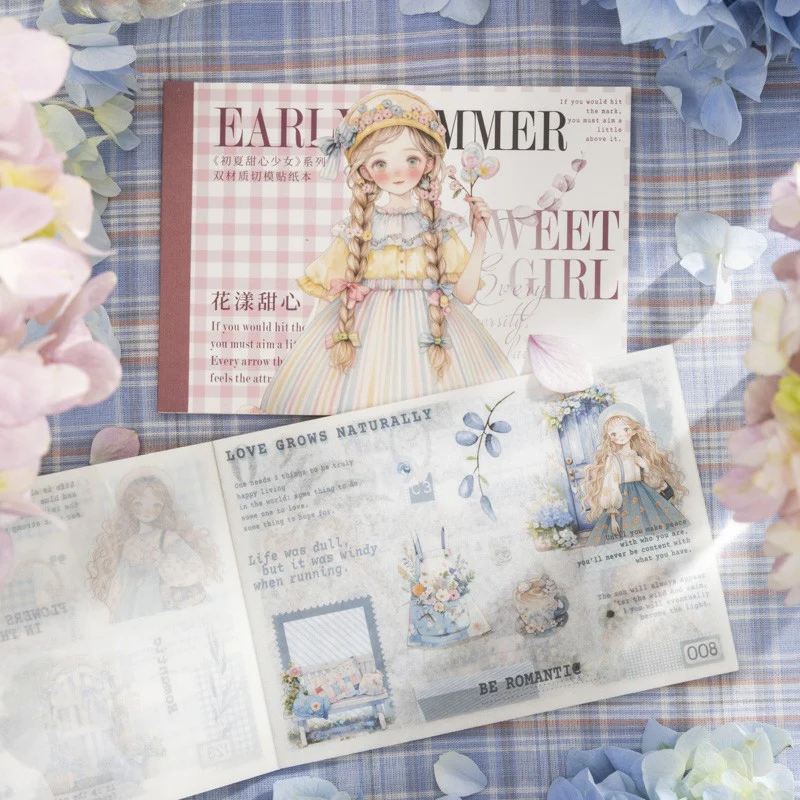 Early Summer Sweetheart Girl Sticker Book-TAHATA - Image 6