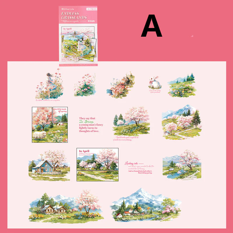 Endless Grasslands Sticker 15pcs - Image 10