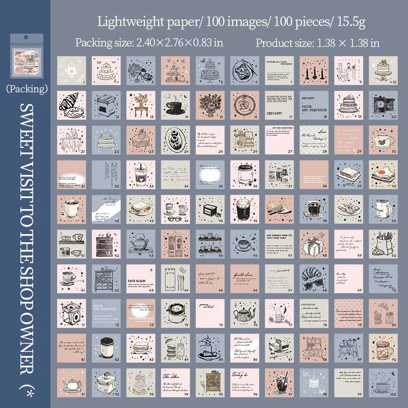 Exquisite Girl 100 Days Punch Card Scrapbook Paper 100Pcs - Image 12