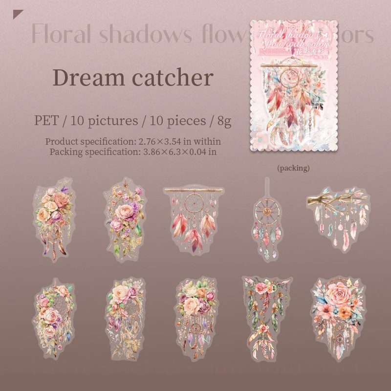 Floral Shadow & Tassel Series - PET Sticker Pack - Image 10