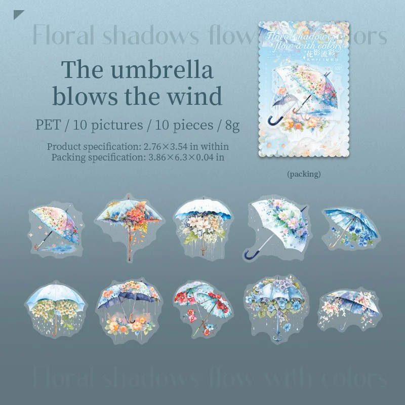 Floral Shadow & Tassel Series - PET Sticker Pack - Image 9