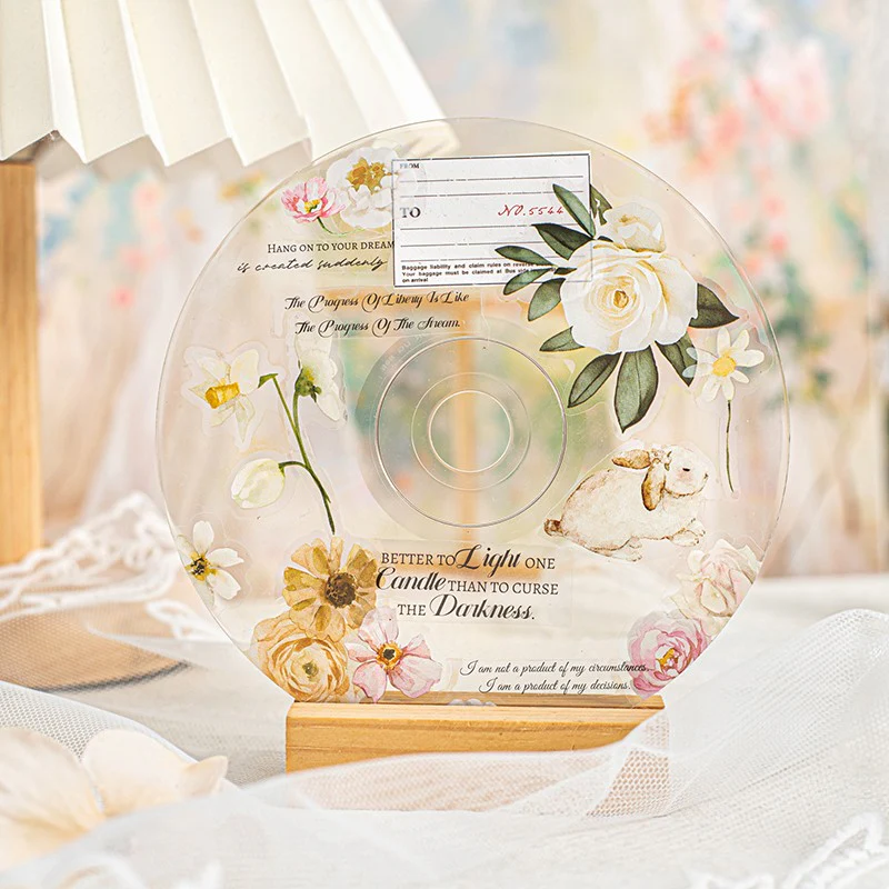 Floral Sweet Dreams Series Dual-Material Sticker Book - Image 3