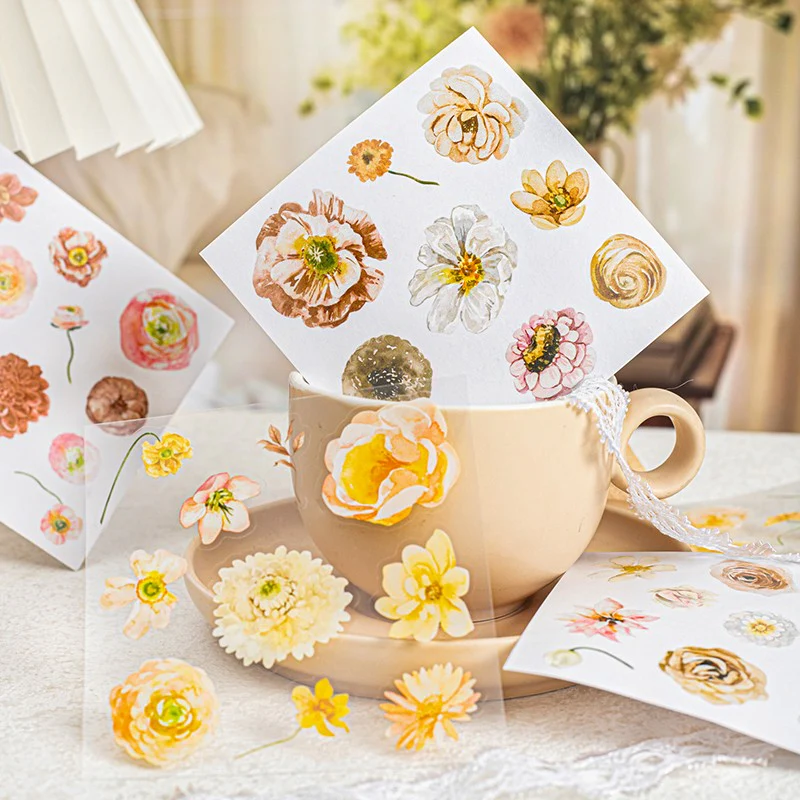 Floral Sweet Dreams Series Dual-Material Sticker Book - Image 5