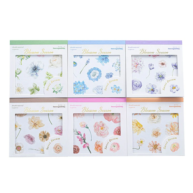 Floral Sweet Dreams Series Dual-Material Sticker Book - Image 6